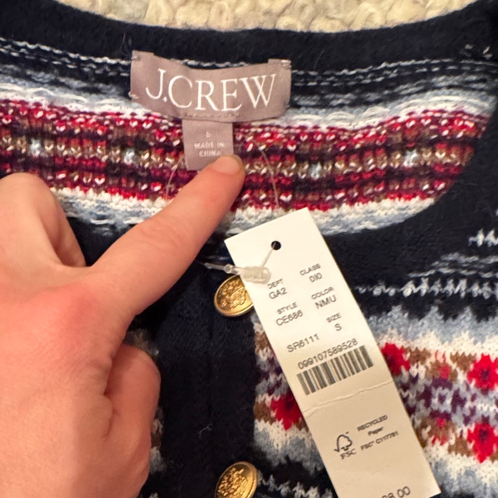 NWT JCrew fair aisle lady jacket - Picture 4 of 5